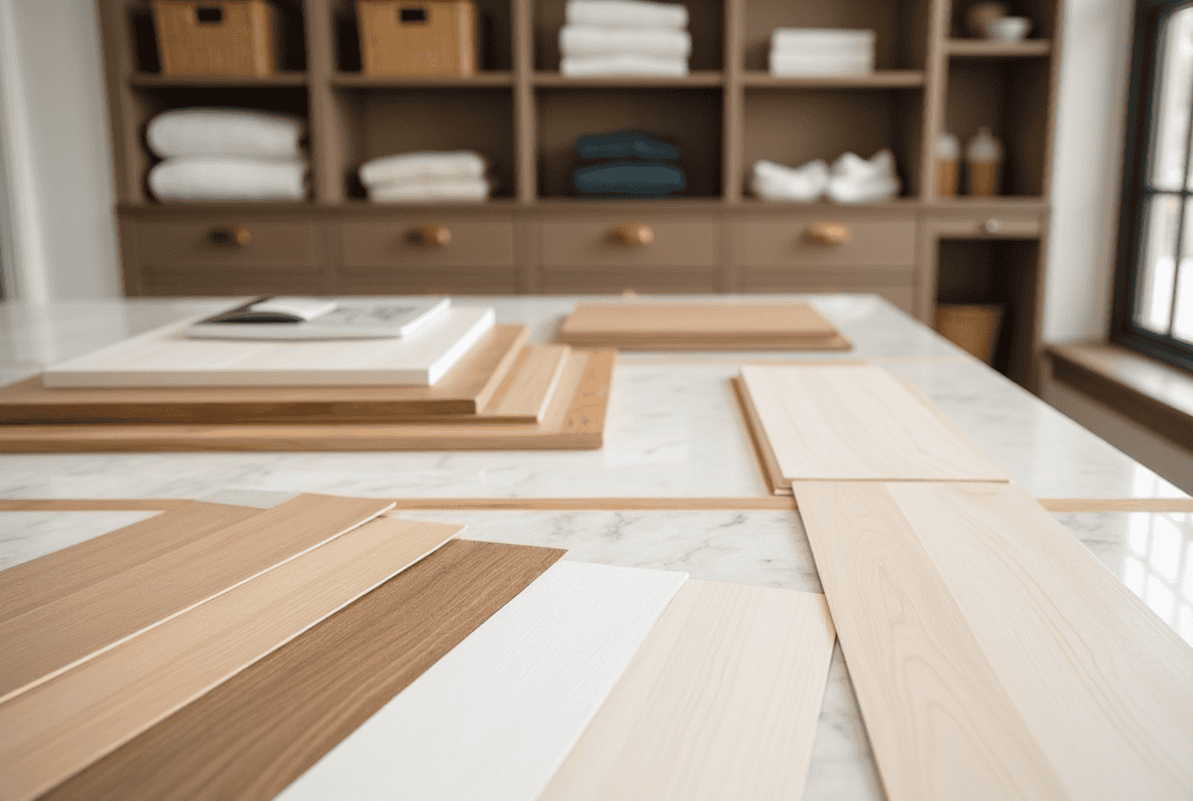 Popular Closet Materials and Accessories in Sarasota Humidity-resistant materials, eco-friendly finishes, and modern closet accessories for custom closets in Sarasota, Florida.