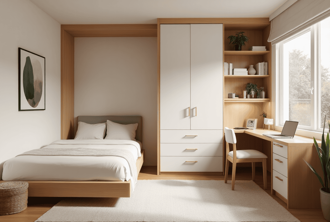 Sarasota home office design with guest room functionality and space-saving layout